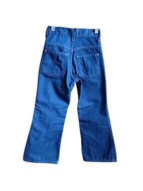 Boys 22x22 5T True Vintage Flared Denim Jeans Wards Power Denim 1970's Hippy Kid